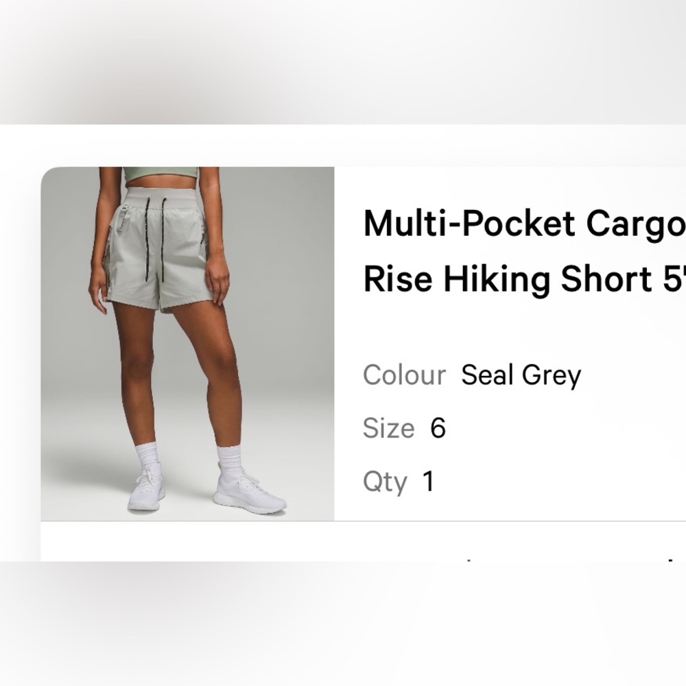 WOMENS lululemon HIKE Tan/GRAY Shorts with Black Accents